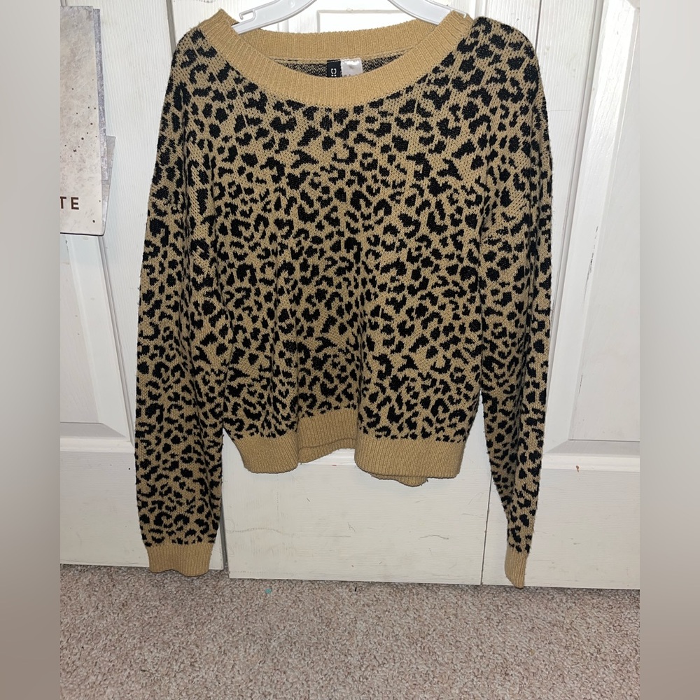H&M cheetah sweater